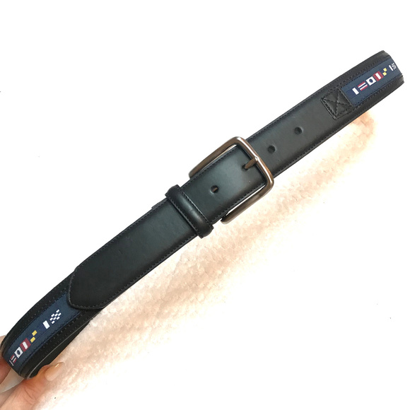 New Nautica Leather and canvas Belt - Picture 2 of 6